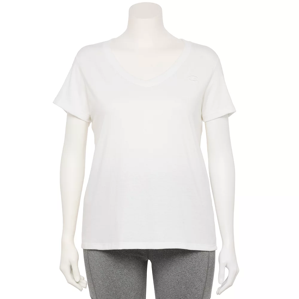 Plus Size Champion® Powerblend V-Neck Tee 3 Plus Size Champion® Powerblend V-Neck Tee