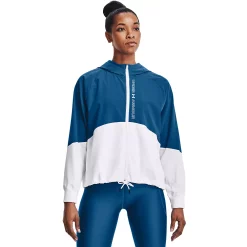 Women's Under Armour UA Storm Woven Full-Zip Jacket -Adidas shop 5175908 Cruise Blue White