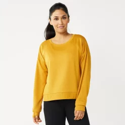 Women's Tek Gear® Stretch Fleece Crewneck Sweatshirt 16 Women's Tek Gear® Stretch Fleece Crewneck Sweatshirt -Adidas shop 5181941 Brassy Gold