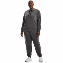 Plus Size Under Armour Rival French-Terry Fleece Hoodie -Adidas shop 5191313 ALT2