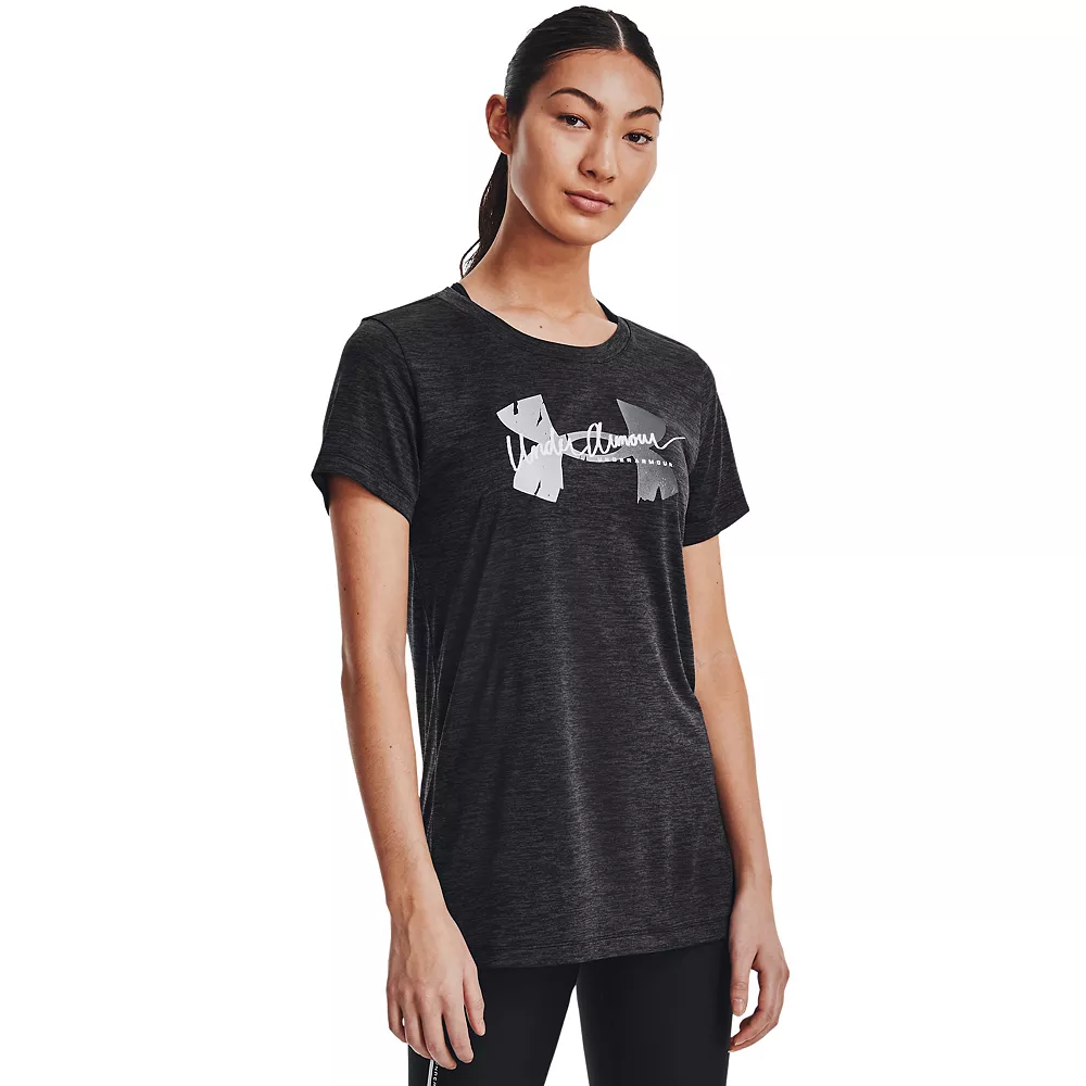 Women's Under Armour Tech™ Twist Script Logo Tee 4 Women's Under Armour Tech™ Twist Script Logo Tee - Image 2