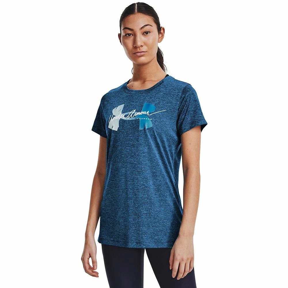 Women's Under Armour Tech™ Twist Script Logo Tee 6 Women's Under Armour Tech™ Twist Script Logo Tee - Image 4