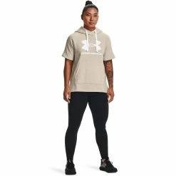 Women's Under Armour Rival Fleece Short Sleeve Hoodie -Adidas shop 5195217 ALT2
