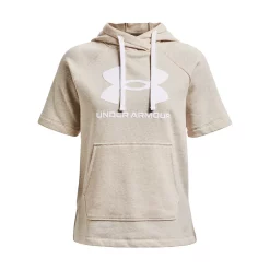 Women's Under Armour Rival Fleece Short Sleeve Hoodie -Adidas shop 5195217 ALT4