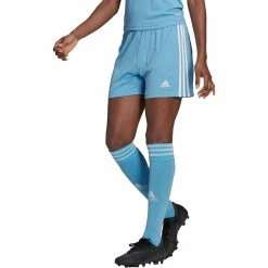 Women's adidas Squadra 21 Soccer Shorts -Adidas shop 5196922 Team Light Blue White