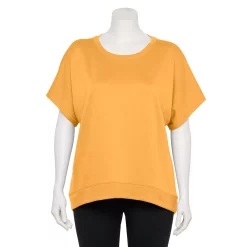 Plus Size Tek Gear® Stretch Fleece Tee -Adidas shop 5197872 Brassy Gold