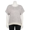 Plus Size Tek Gear® Stretch Fleece Tee -Adidas shop 5197872 Gray Leopard