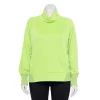 Plus Size Tek Gear® Stretch Fleece Funnel Neck Top -Adidas shop 5198043 Green Romantica