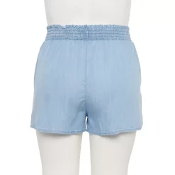 Juniors' Plus Size SO® Smocked Shorts -Adidas shop 5198567 ALT