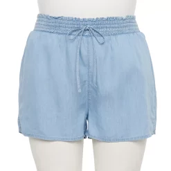 Juniors' Plus Size SO® Smocked Shorts