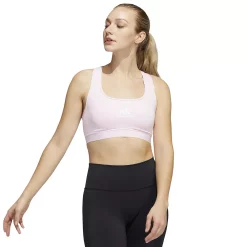 Adidas Powerreact Training Medium-Support Sports Bra -Adidas shop 5200412 Clear Pink