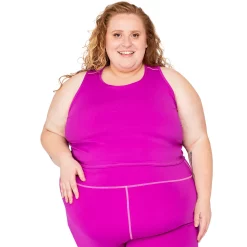 Women's Superfit Hero Crop Tank Top -Adidas shop 5206902 Magenta Pink