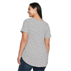 Plus Size Sonoma Goods For Life® V-Neck Tunic Tee -Adidas shop 5209140 ALT