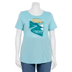 Plus Size Sonoma Goods For Life® National Parks Graphic Tee -Adidas shop 5212613 Big Sur Light Blue
