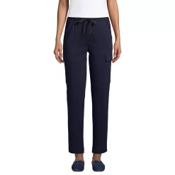 Women's Lands' End Sport Knit High-Rise Cargo Ankle Pants -Adidas shop 5217465 Blue