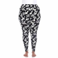 Plus Size White Mark Printed Leggings -Adidas shop 5218579 Black Cat