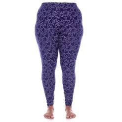Plus Size White Mark Printed Leggings -Adidas shop 5218579 Navy Pink Heart