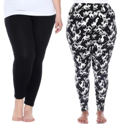 Plus Size White Mark 2-Pack Leggings -Adidas shop 5218580 Black Cat