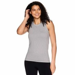 Women's Gaiam Seamless Ribbed Tank -Adidas shop 5220752 Gray Heather