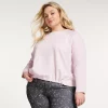 Plus Size FLX Cinched-Hem Popover Top -Adidas shop 5225954 Grape Fondant