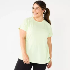 Plus Size Tek Gear® High Slit Tunic Tee 21 Plus Size Tek Gear® High Slit Tunic Tee -Adidas shop 5227026 Brisk Mint