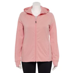 Plus Size Tek Gear® Essential Hooded Jacket -Adidas shop 5227131 Martini Rose