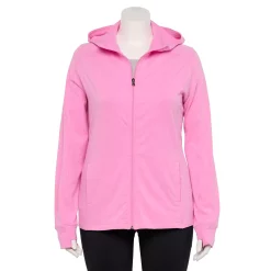 Plus Size Tek Gear® Essential Hooded Jacket -Adidas shop 5227131 Pink Trillion