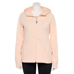Plus Size Tek Gear® Essential Hooded Jacket -Adidas shop 5227131 Shhh Peach