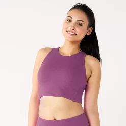 Tek Gear® Essential Low-Impact Longline Sports Bra -Adidas shop 5232451 Ravishing Orchid