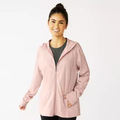 Women's Tek Gear® Essential Hooded Jacket -Adidas shop 5232469 Shhh Peach