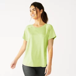 Women's Tek Gear® Core Crewneck Tee -Adidas shop 5232488 Green Romantica
