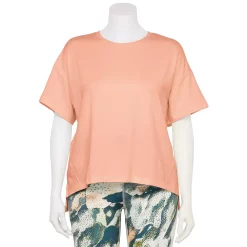 Plus Size FLX Core Drop-Shoulder Tee 11 Plus Size FLX Core Drop-Shoulder Tee -Adidas shop 5232724 Blushed Out