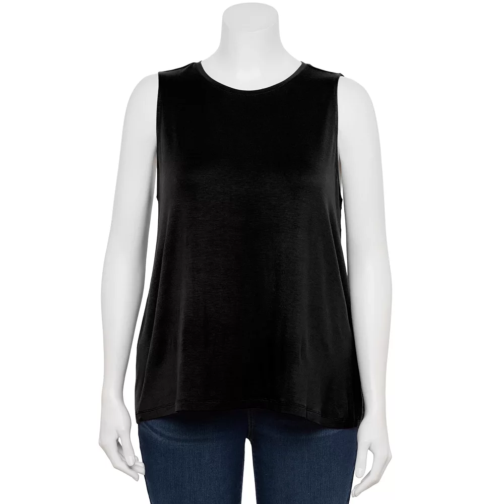 Plus Size Nine West Essential Easy High-Neck Tank 9 Plus Size Nine West Essential Easy High-Neck Tank - Image 7