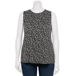 Plus Size Nine West Essential Easy High-Neck Tank 21 Plus Size Nine West Essential Easy High-Neck Tank -Adidas shop 5234070 Black White Cheetah