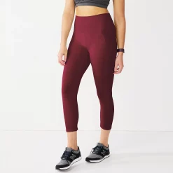 Women's Tek Gear® Seamless Capri Leggings -Adidas shop 5234831 Night Sangria
