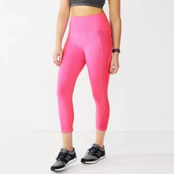 Women's Tek Gear® Seamless Capri Leggings -Adidas shop 5234831 Pink Boom