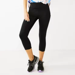Petite Tek Gear® Core High-Waisted Capri Leggings -Adidas shop 5236295 Black