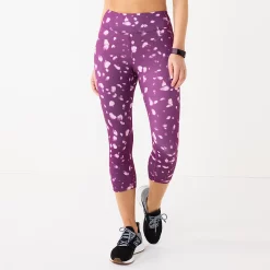 Petite Tek Gear® Core High-Waisted Capri Leggings -Adidas shop 5236295 Purple Spots