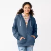 Juniors' SO® Oversized Zip-Up Hoodie -Adidas shop 5236393 Navy Tundra