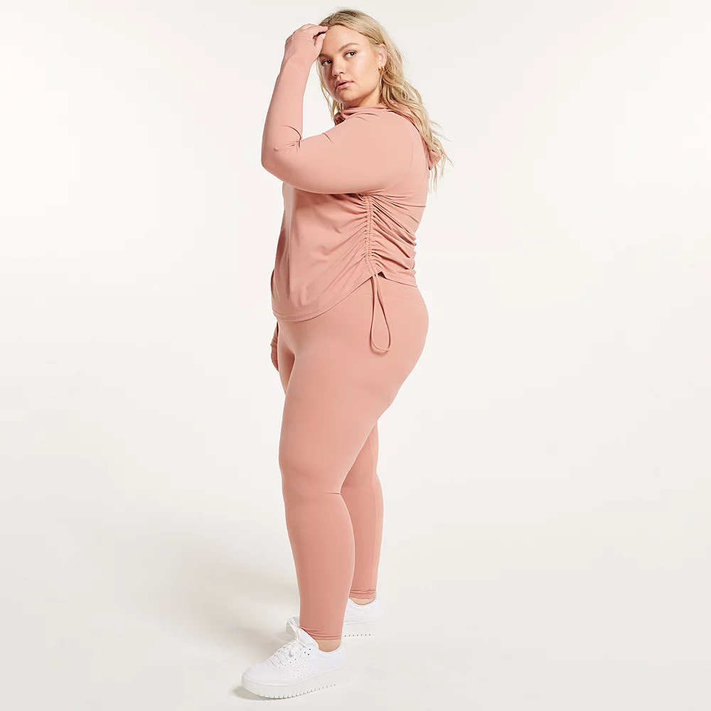 Plus Size FLX Affirmation Hooded Mockneck Top 6 Plus Size FLX Affirmation Hooded Mockneck Top - Image 4