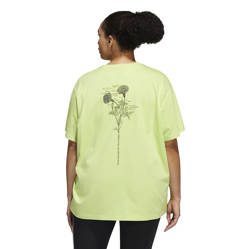 Plus Size adidas Floral International Women's Day Pocket Tee 5 Plus Size adidas Floral International Women's Day Pocket Tee - Image 3