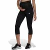 Maternity adidas High-Waisted Capri Leggings -Adidas shop 5237161 Black White