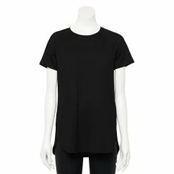 Petite Tek Gear® High Slit Tunic Tee -Adidas shop 5240647 Black