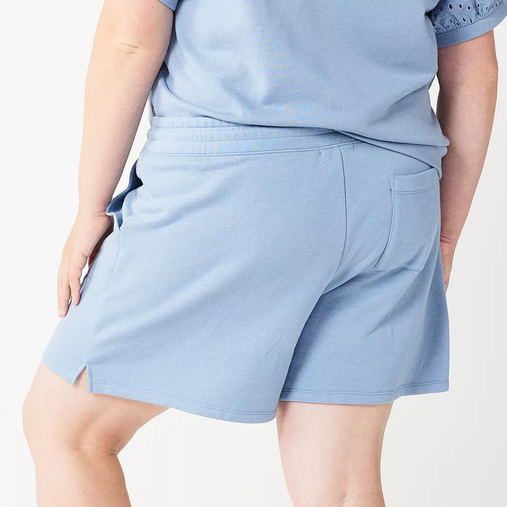 Plus Size Sonoma Goods For Life® French Terry Sweat Shorts 7 Plus Size Sonoma Goods For Life® French Terry Sweat Shorts - Image 5