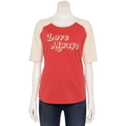 Women's Sonoma Goods For Life® Elbow Sleeve Baseball Graphic Tee -Adidas shop 5242399 Love Always Red