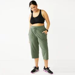 Plus Size Tek Gear® Essential Straight-Leg Capris -Adidas shop 5242843 ALT9