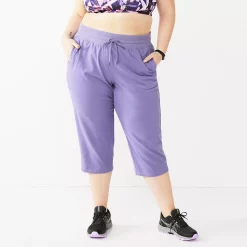Plus Size Tek Gear® Essential Straight-Leg Capris -Adidas shop 5242843 Grape Yard