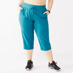 Plus Size Tek Gear® Essential Straight-Leg Capris -Adidas shop 5242843 Spectacular Teal