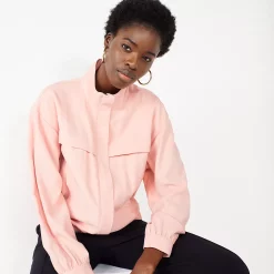 Petite Nine West Draped Bomber Jacket