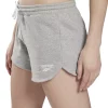 Women's Reebok Identity French Terry Shorts -Adidas shop 5243596 Md Gray Heather White